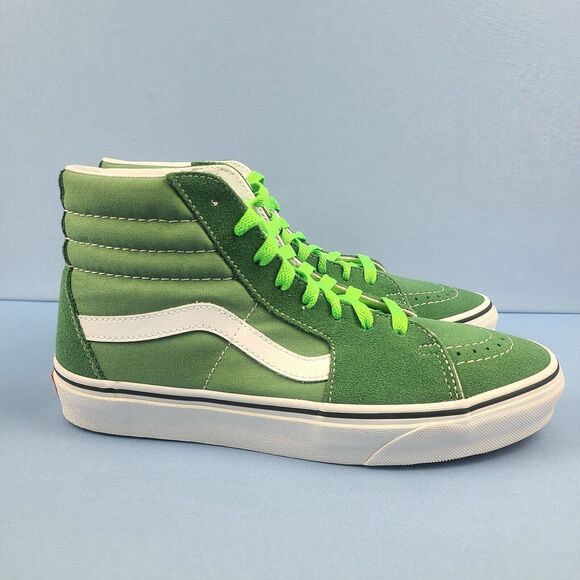 Vans Sk8-Hi Mens Size 7 Canvas Suede Skate Shoes Sneakers Deep Green VN0A38GEUKV - Picture 3 of 16